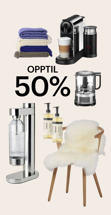 Juletilbud kollasje med pledd, såpe, kaffemaskin, kjøkkenmaskiner