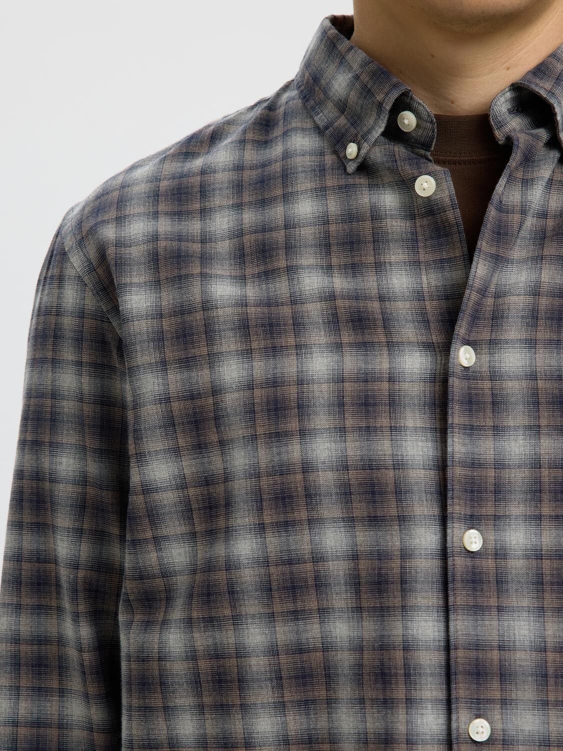 Slmcole-Jay Reg Melange Ls Shirt Noos