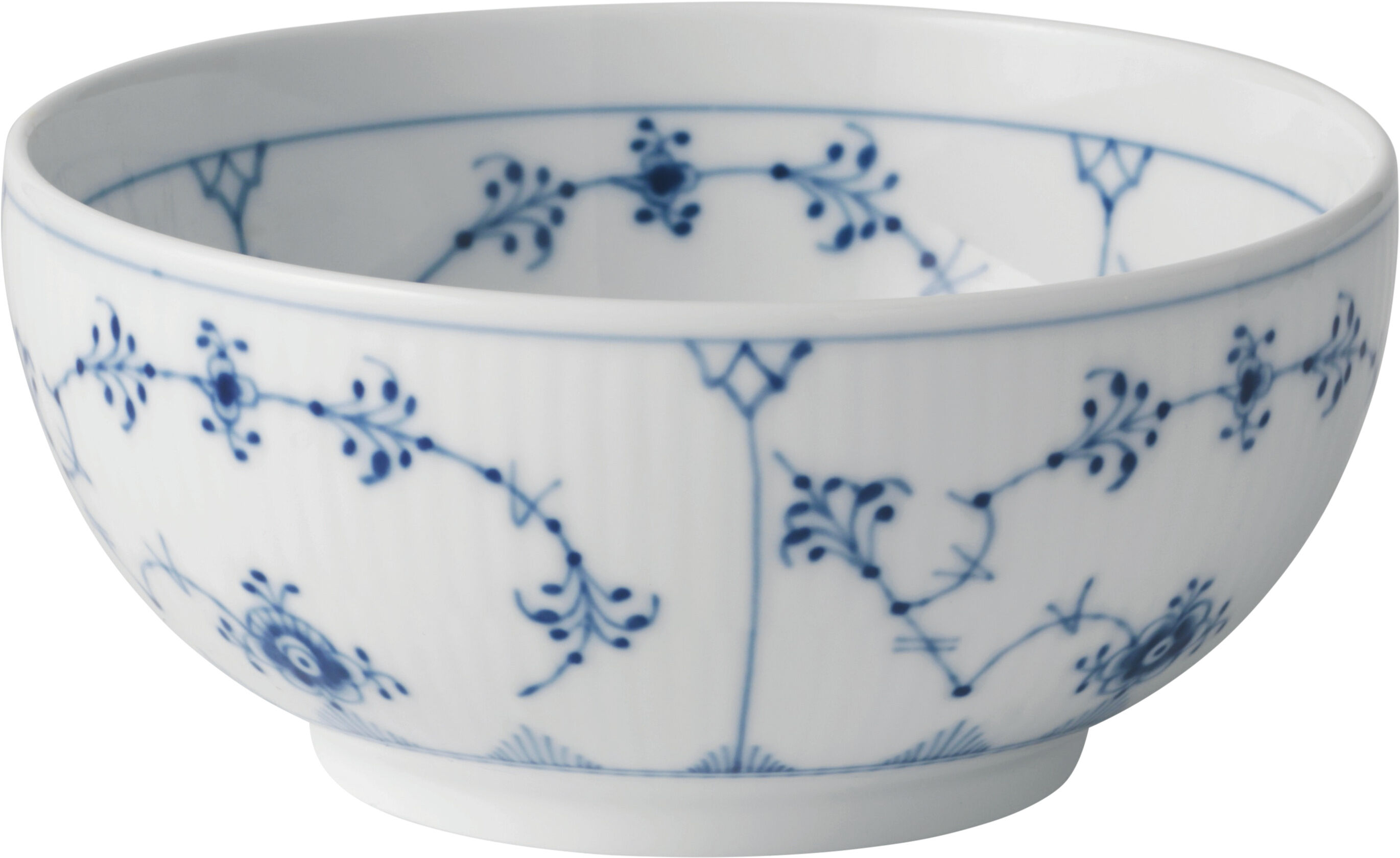 Musselmalet Riflet 15 cm. sk&aring;l