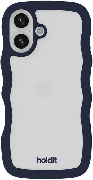 Wavy Case iPhone 16 Midnight Blue/Transparent