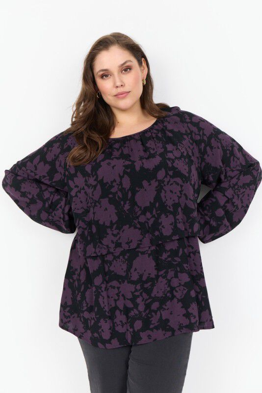 Curvy WA-SAPHINA 1 Bluse Lilla