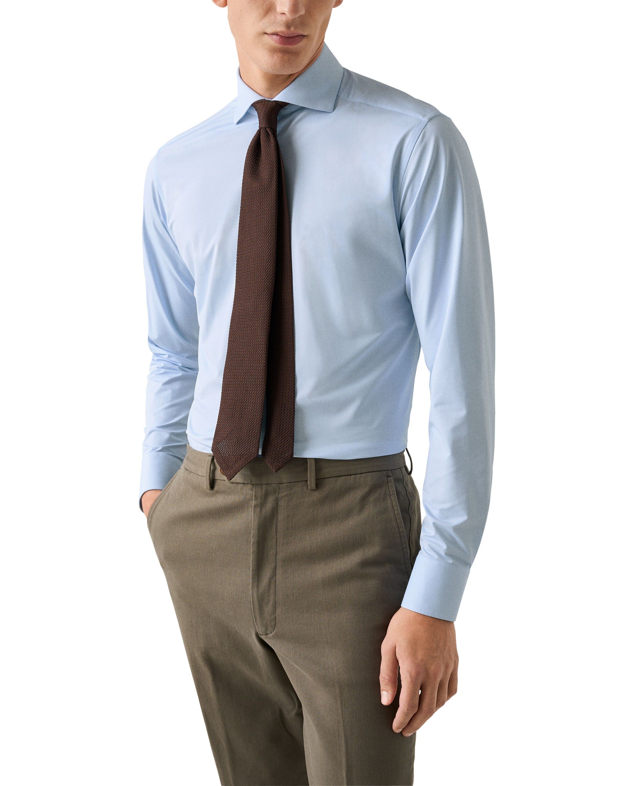 Light Blue Four-Way Stretch Shirt - Contemporary Fit