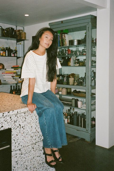 Light stretch cropped t-shirt - Mar