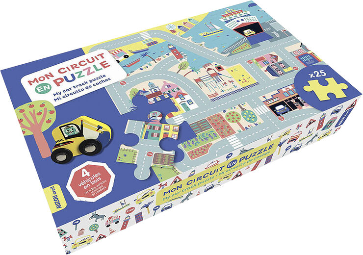 Auzou - Puslespil 25 brk - Veje og biler