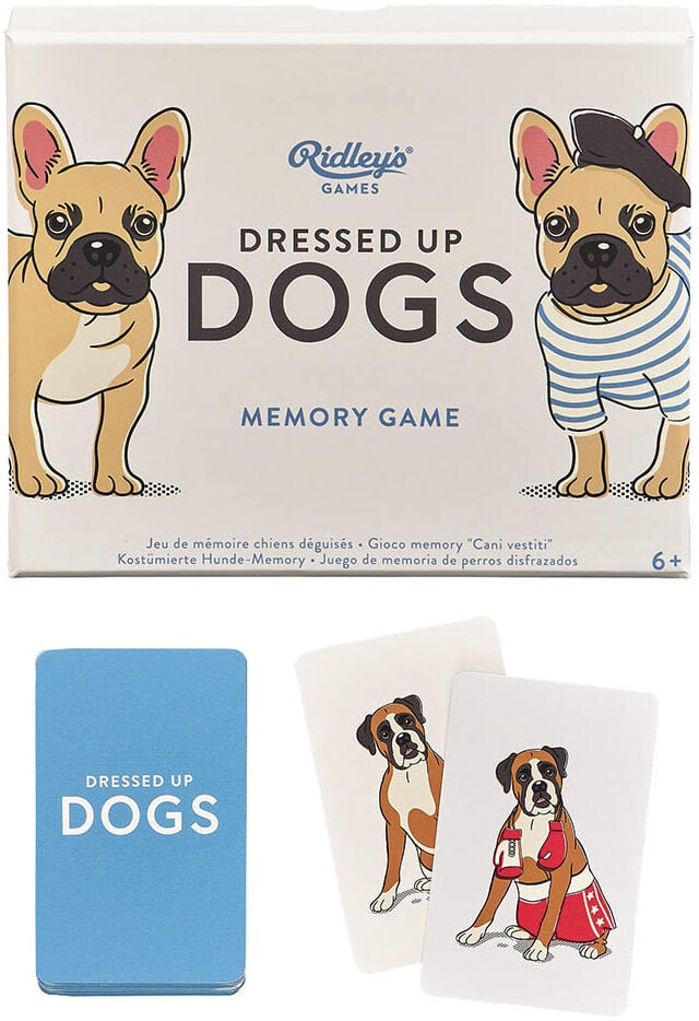 Dress up dogs memory game