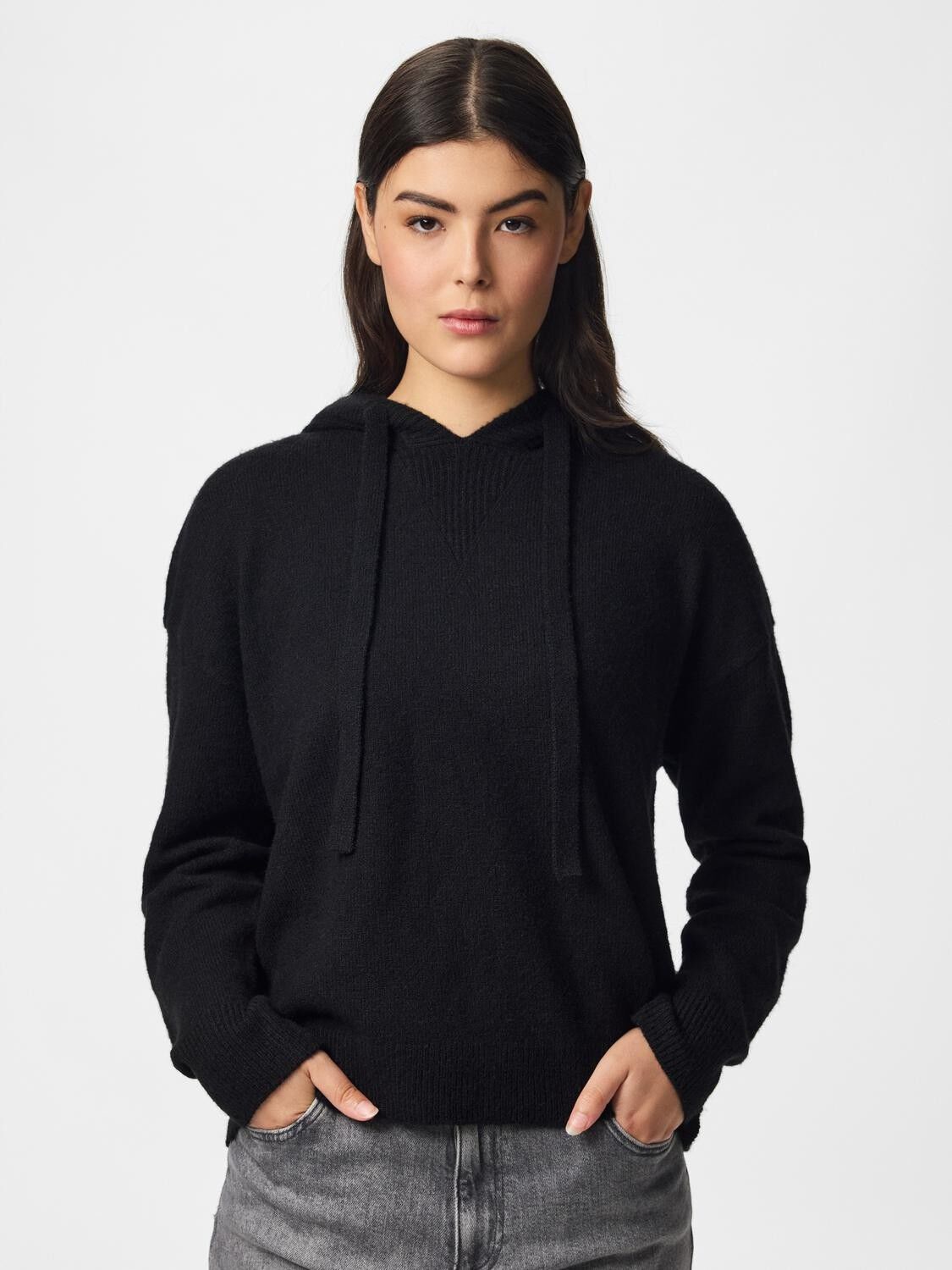 Pcmalou Ls Knit Hoodie Noos Bc