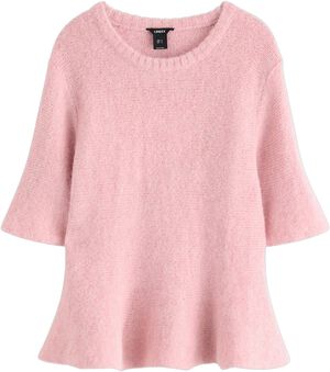 Strikket genser med korte ermer og