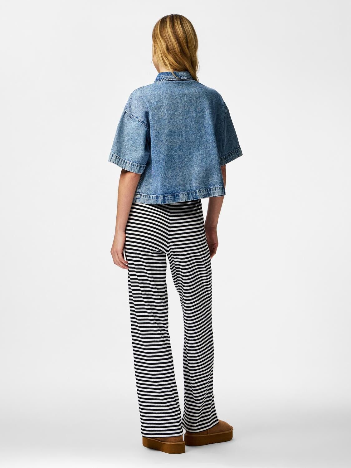 Pcsky Ss A-Shape Denim Top Noos Bc