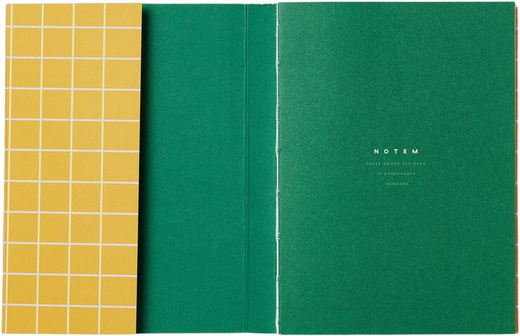 UMA Flat Lay Notebook - Small, Ochre check