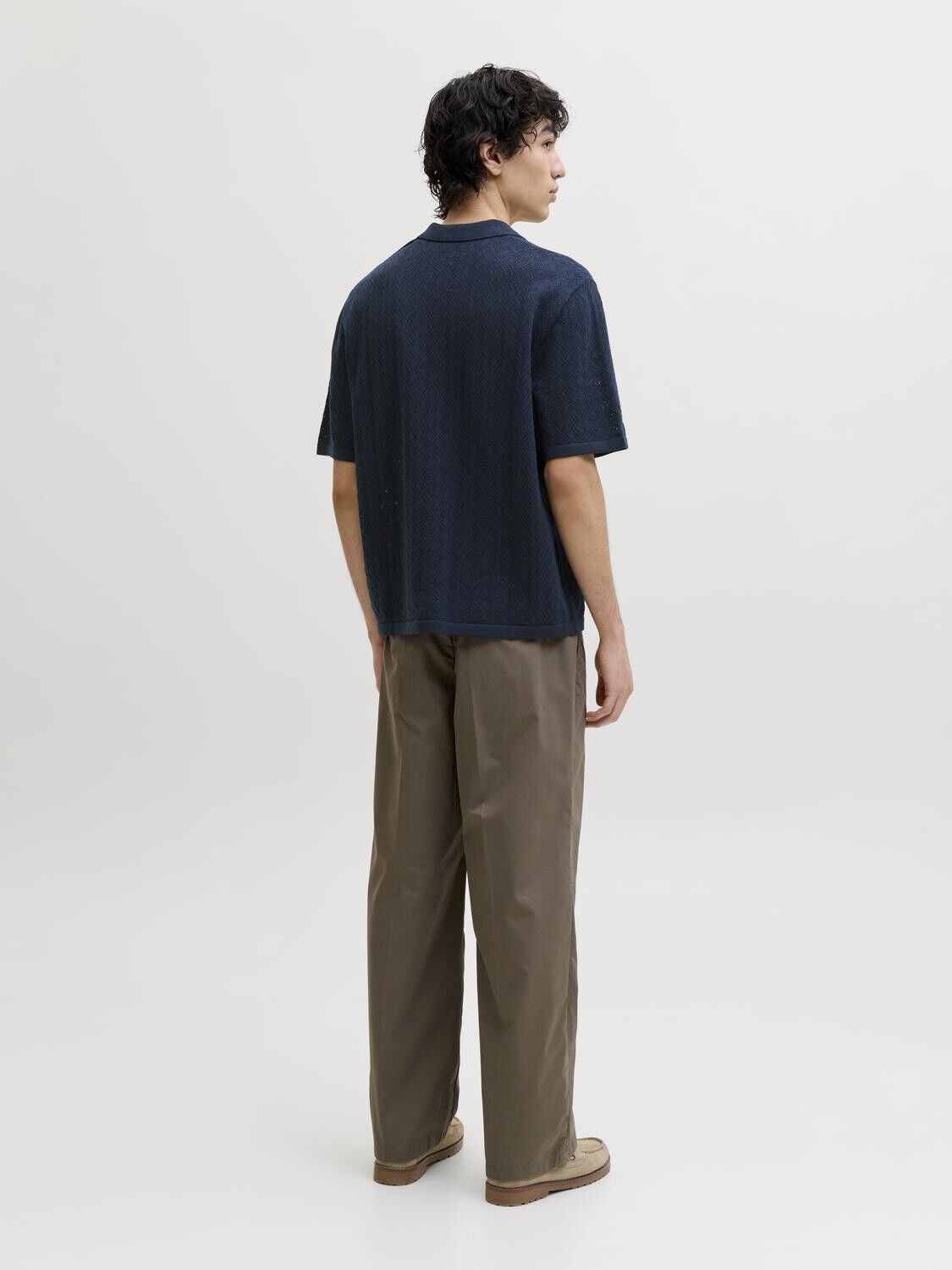 Jortyler Knit Ss Split Neck Polo Sn