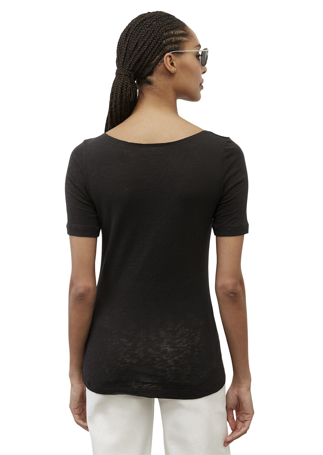 T-shirt, short-sleeve, boat-neck