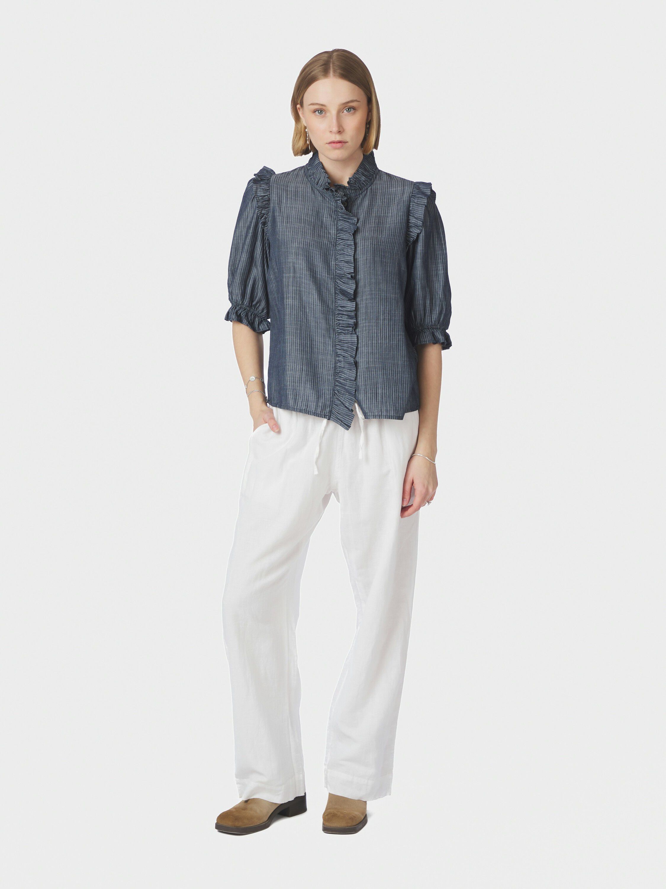 Chacha Chambray Stripe Bluse