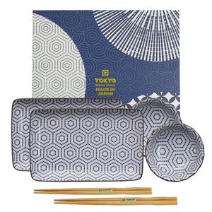 Kotobuki Sushi Giftset 6pcs Kikko 20.5x13.2x2.2cm & 9.3x3.2c