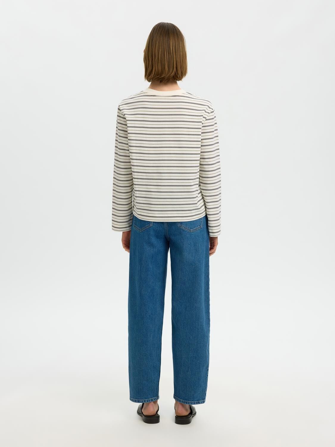 Slwessential Ls Striped Boxy Tee Noos
