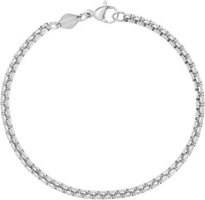 Silver Mini Box Chain Bracelet