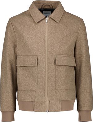Wool look zip-through jacket