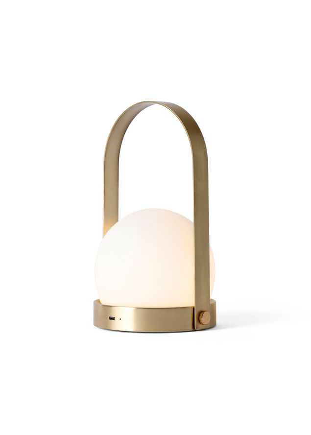 Carrie LED Lamp, Brushed Brass