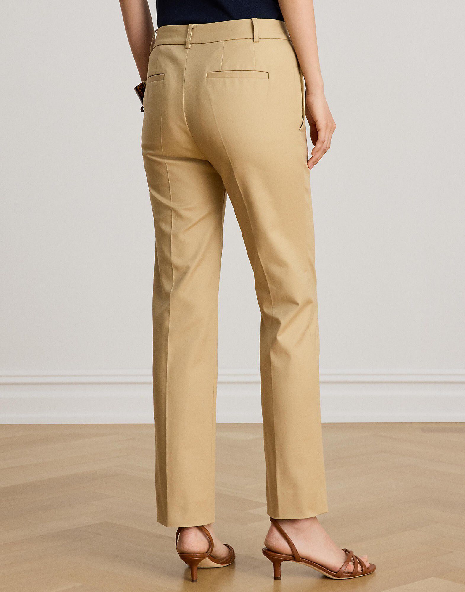 Double-Faced Cotton Slim Straight Pant