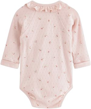 Body wrap pointelle w frill ao