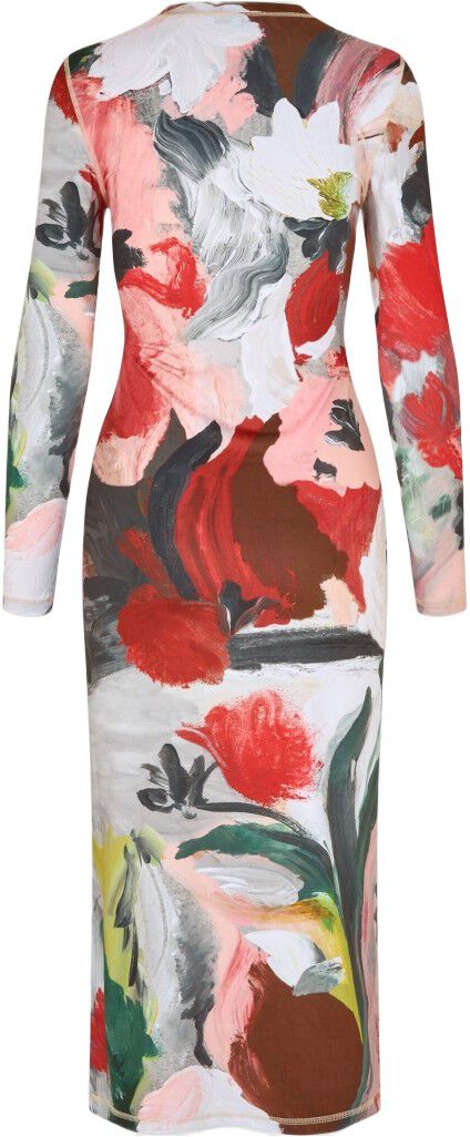 2244 Stocking Jersey, Pullover Long Sleeve Midi Dress