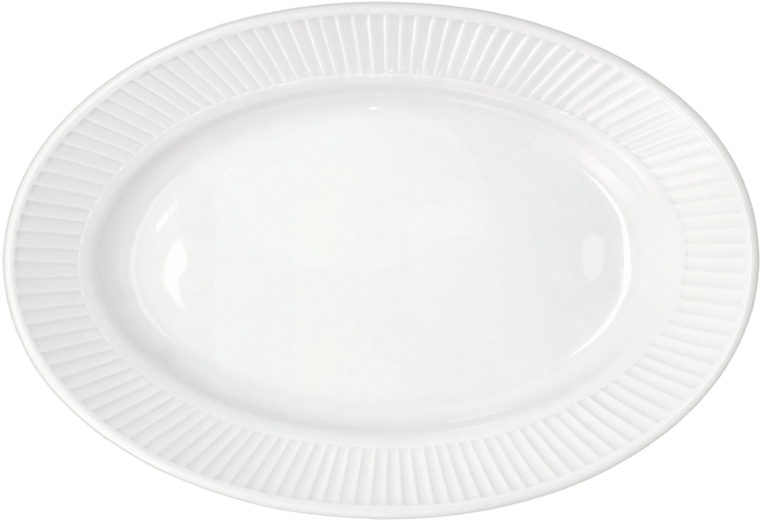 Serveringsfat Pliss&eacute; 22,5 x 15,5 cm Hvit