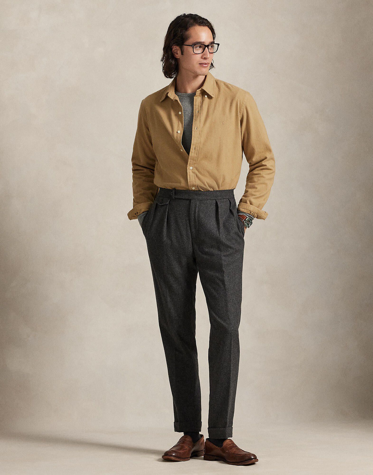 Custom Fit Brushed Flannel Shirt