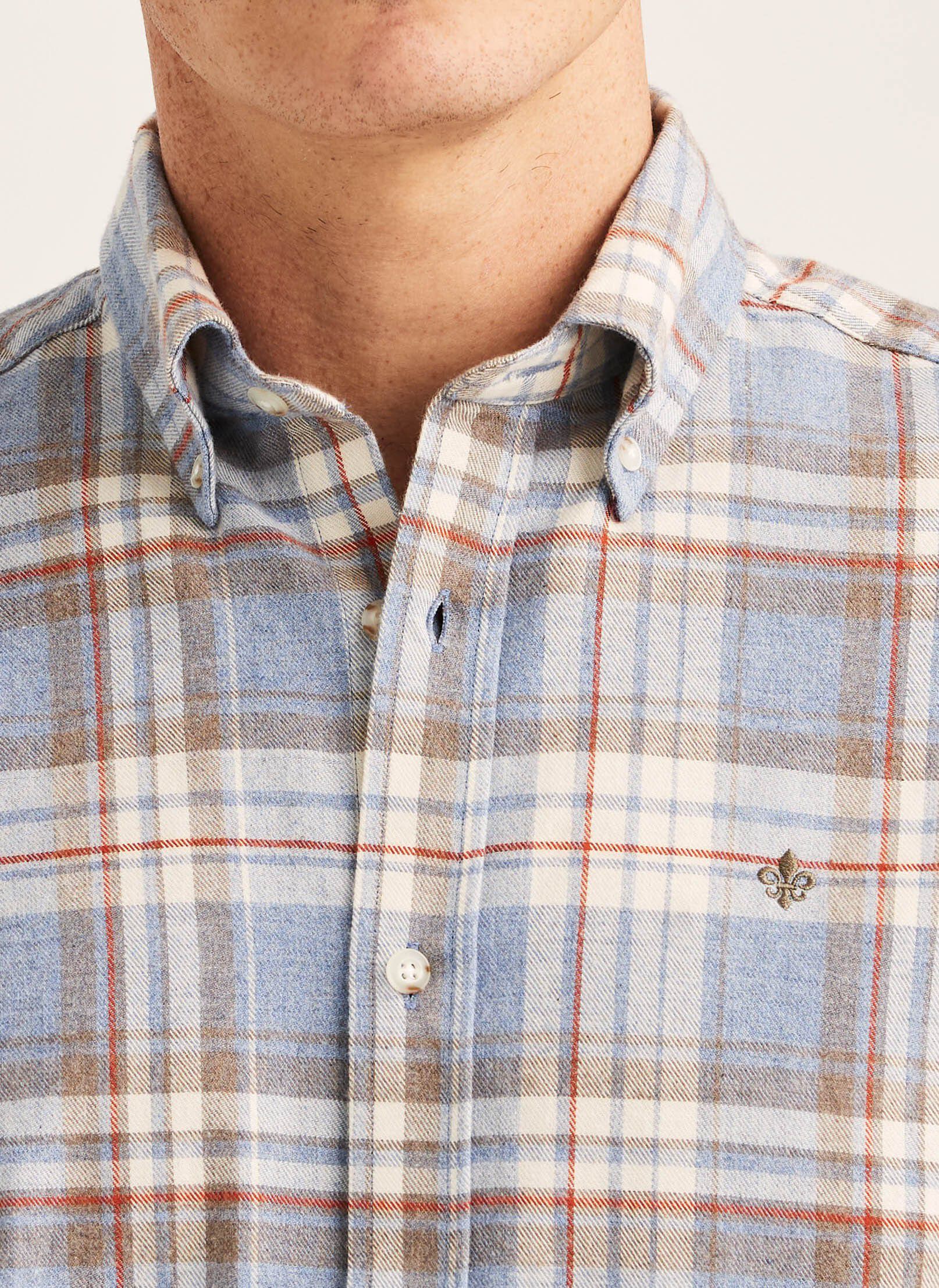 Happy Flannel Check Shirt-Classic Fit