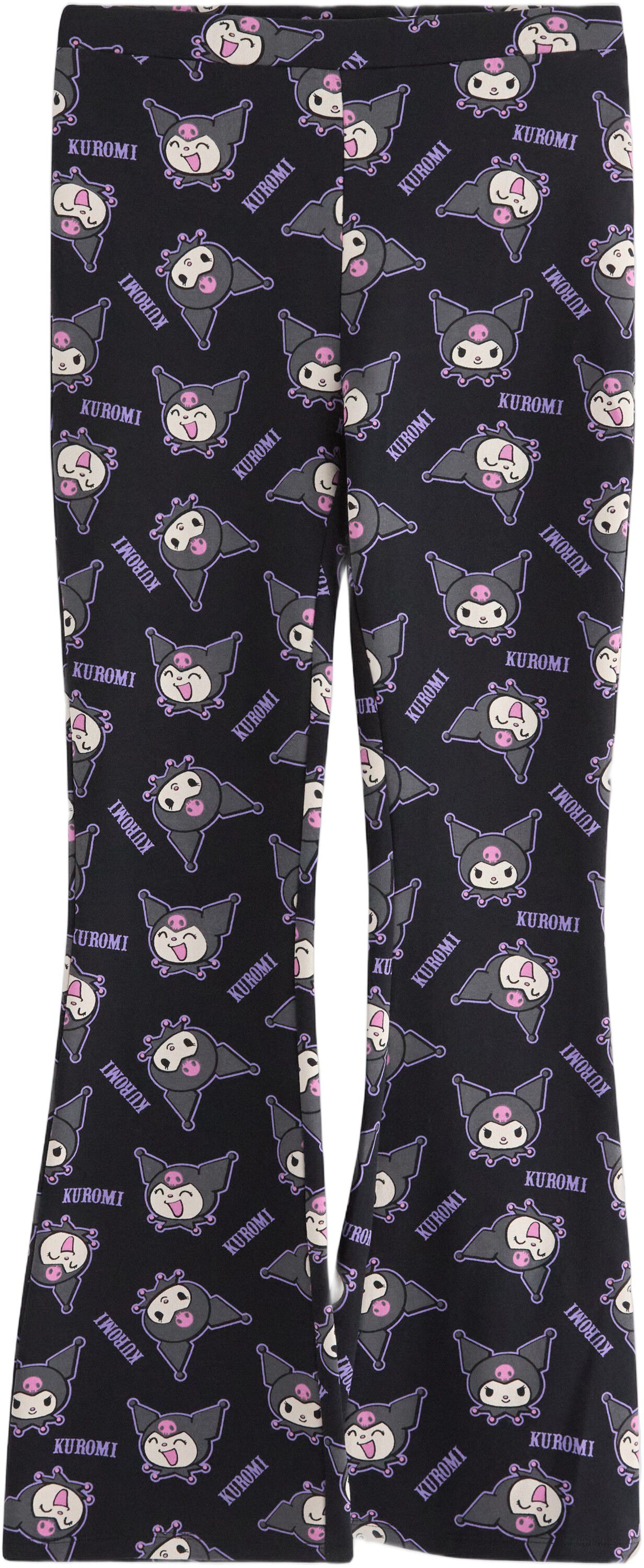 Leggings i mjuk bomullstrik&aring; med ut