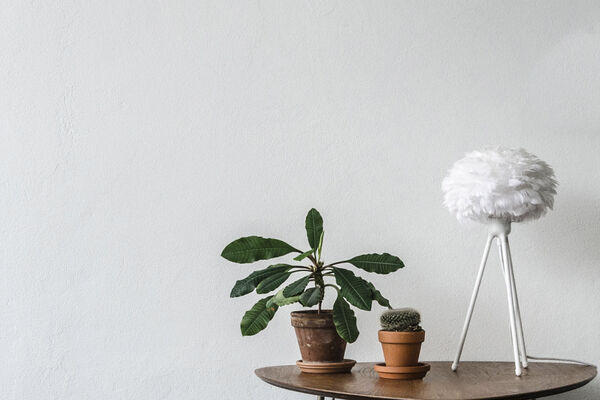 Table Tripod matt white H 36 cm