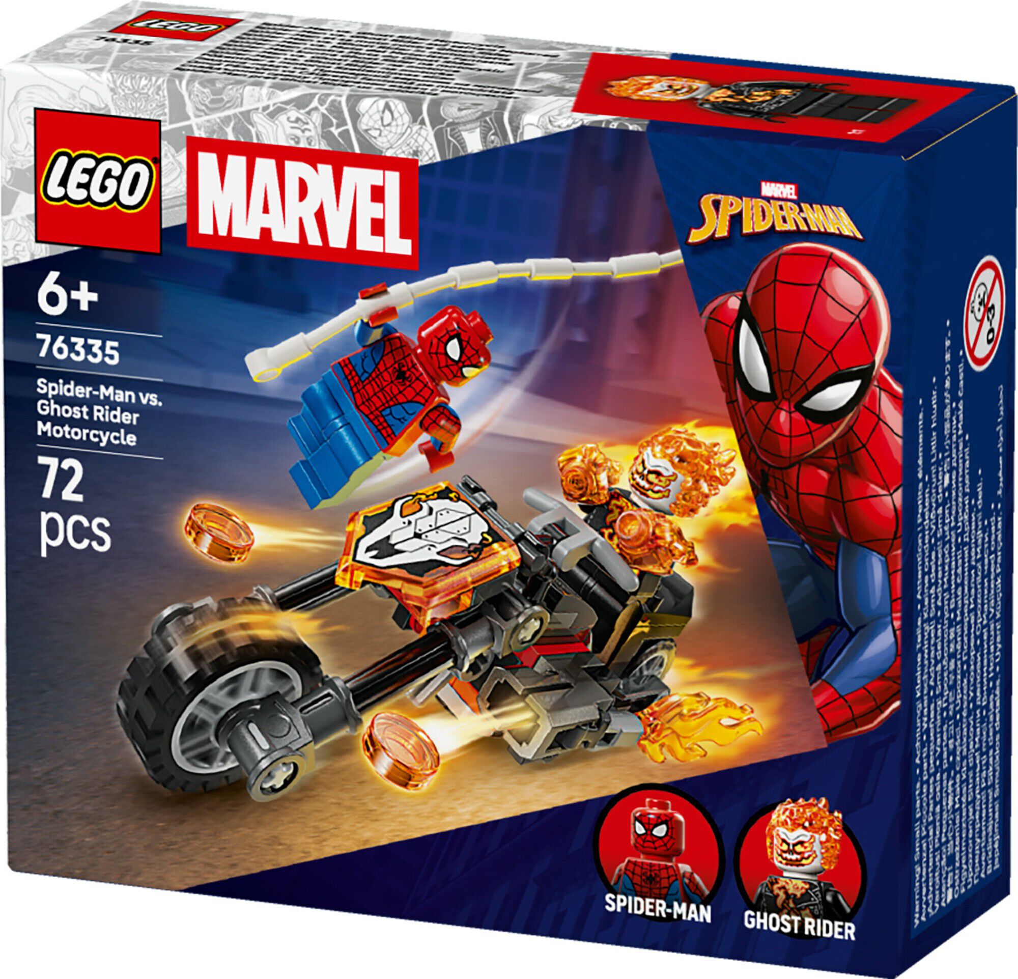 Spider-Man mod Ghost Rider p&aring; motorcykel 76335