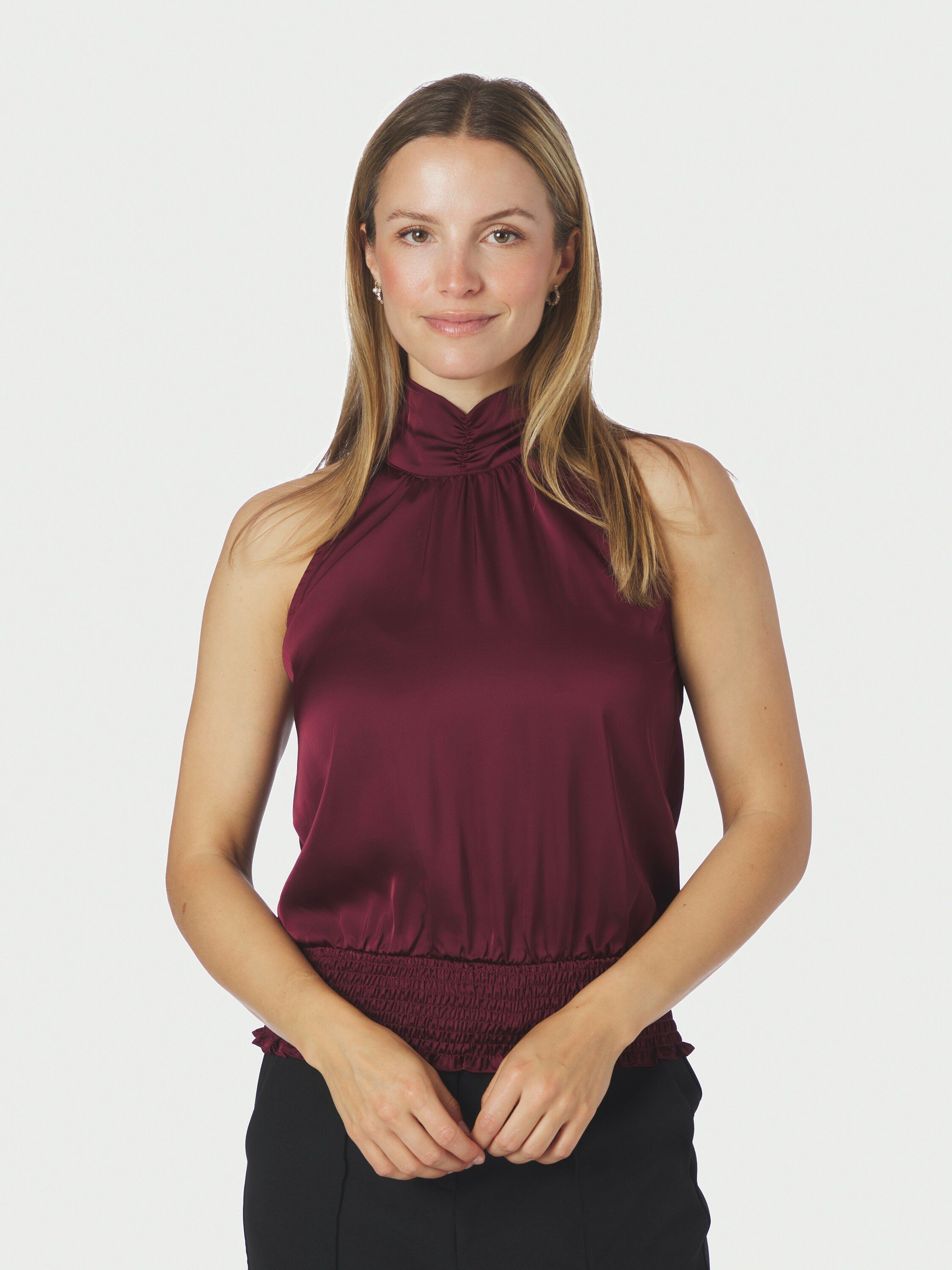 Jos Drapy Satin Top