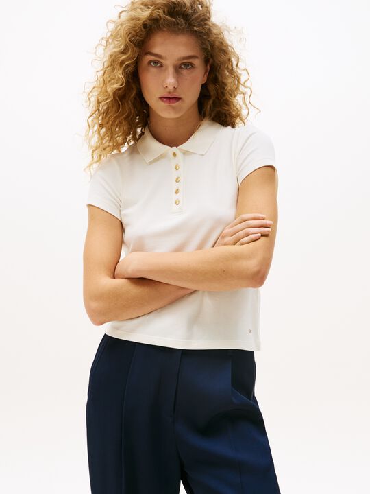 GOLD BUTTON SLIM SS POLO