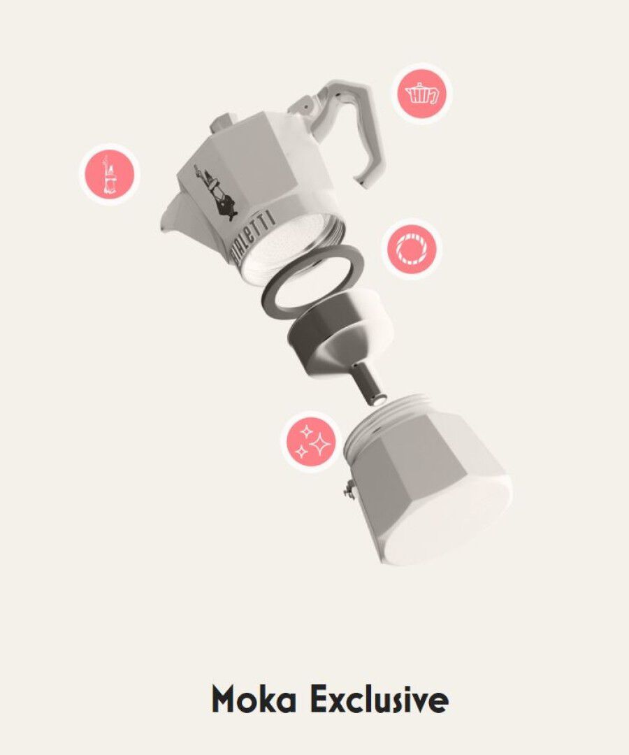 Moka Exclusive espressokande, 6 kop Bialetti