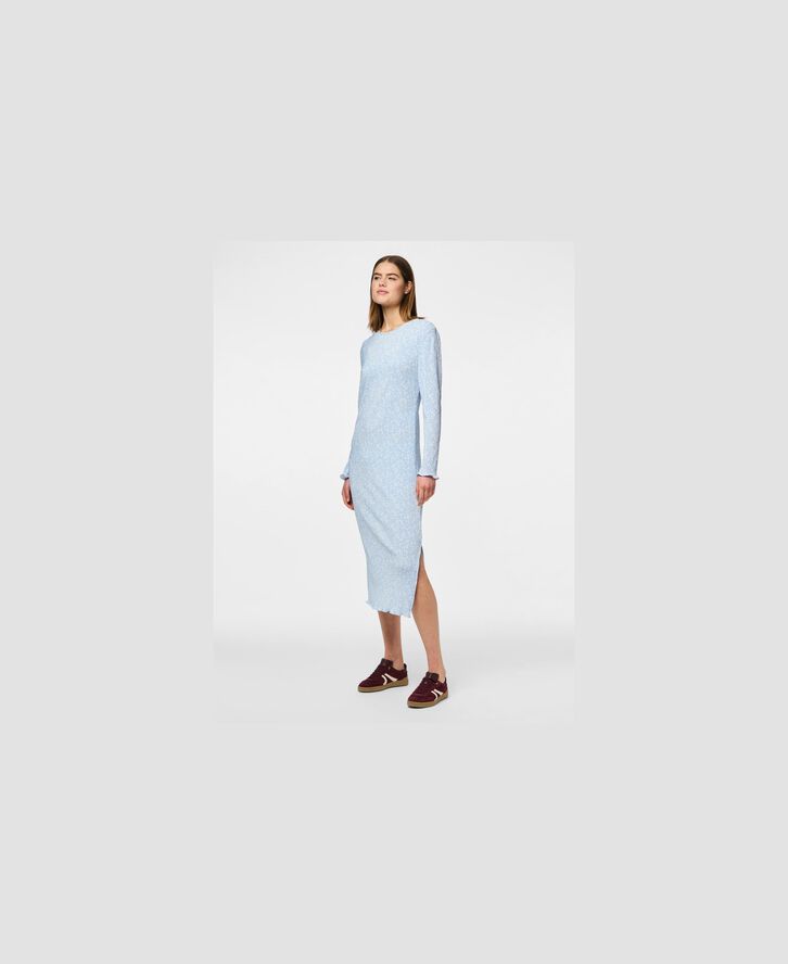 PCFLORA LS MIDI DRESS JRS BC