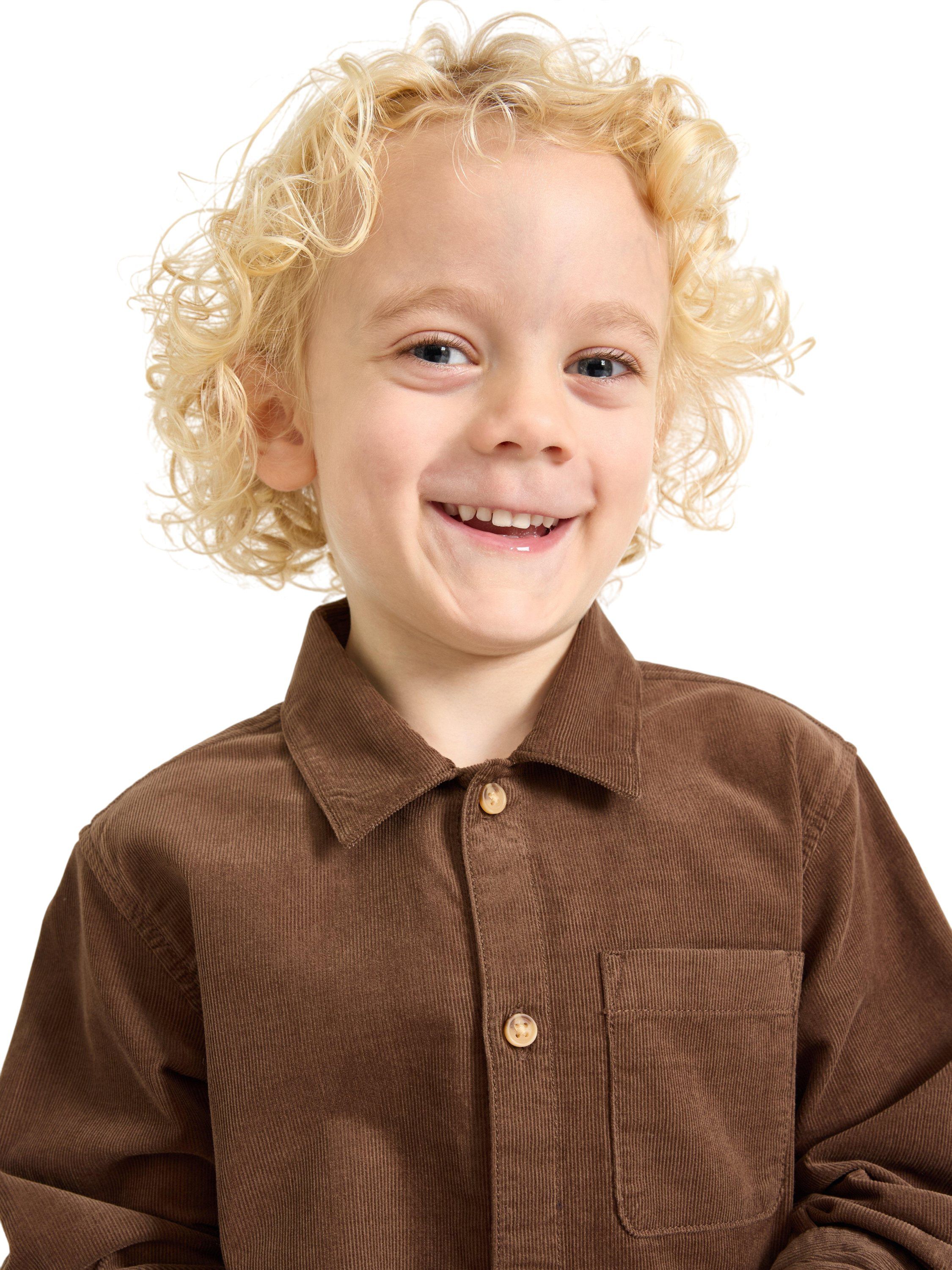 Long-sleeved shirt in corduroy.