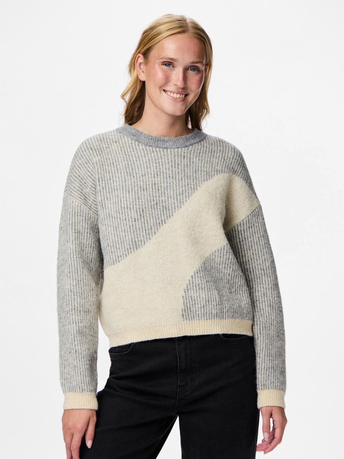 Pclinna O-Neck Loose Knit Pwp Bc