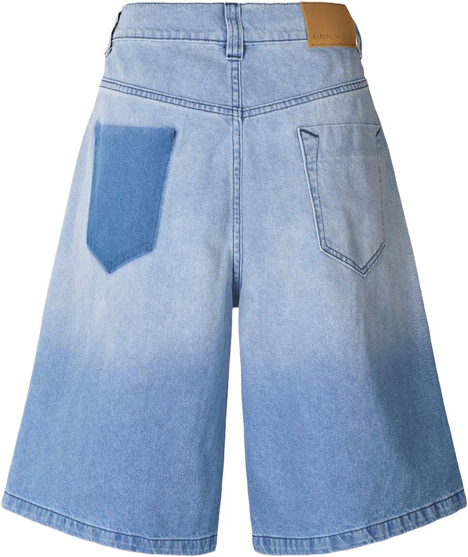 Light denim wide shorts - Raha
