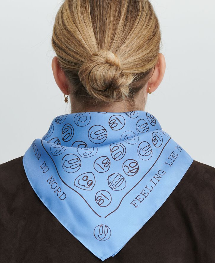 Røde Kors tørklæde - 53x53cm - 100% Silke