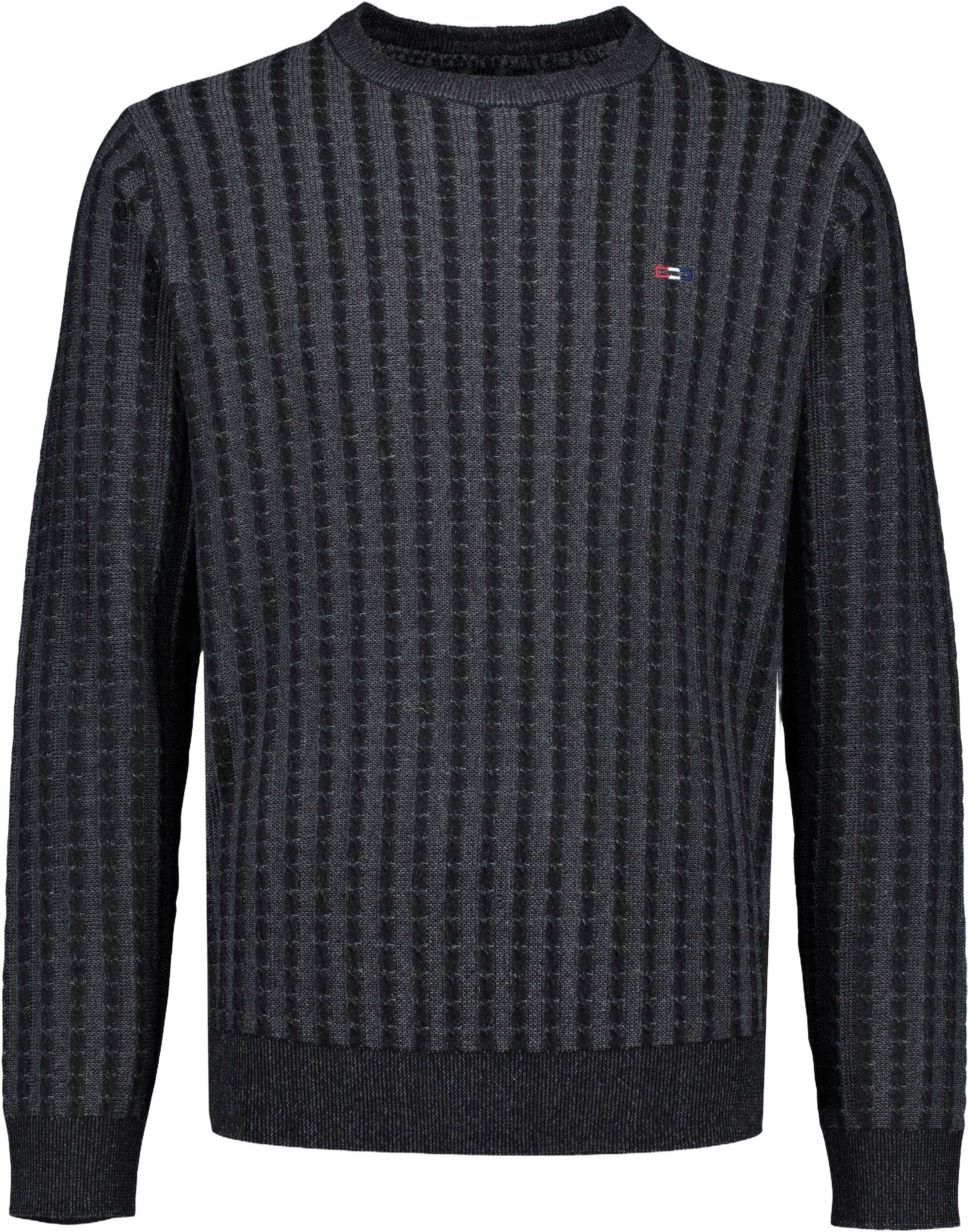 Recycled cable knit o-neck L/S