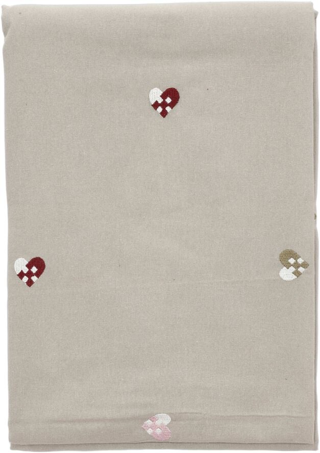 Juleduk 140x320 Christmas Hearts Embroidery Rose
