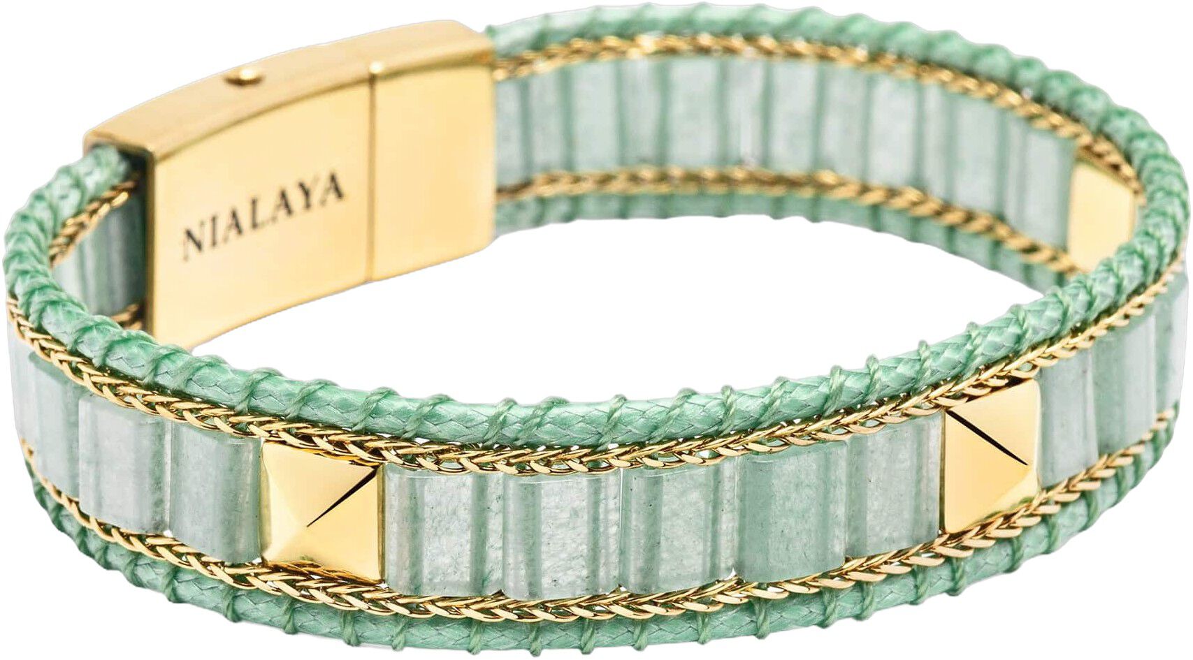 Green Aventurine Stud Bracelet