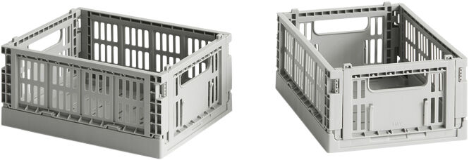 HAY Colour Crate Mini-Set of 2-Warm grey