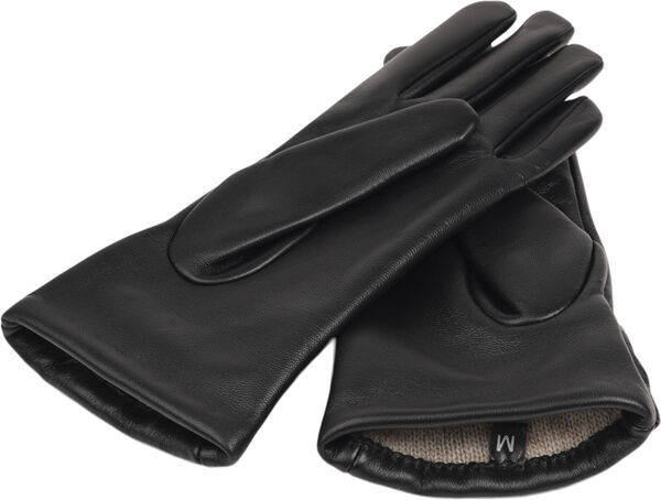 SONDRIO - BOW DETAIL LEATHER GLOVES WITH CASHMERE LINING