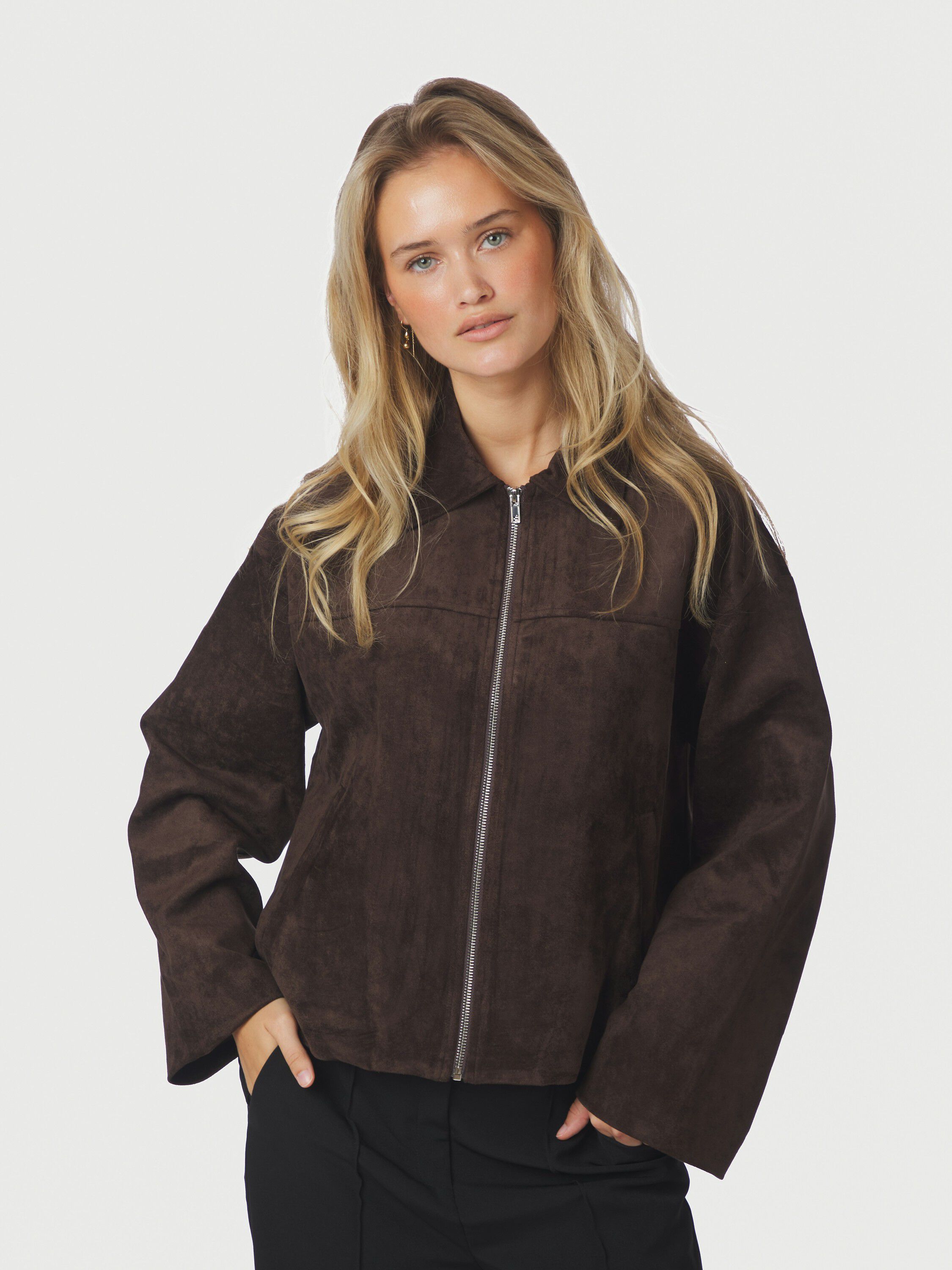 Skinnjakke Titan Faux Suede