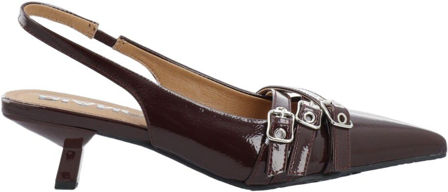 BIAKRISTIN Kitten Heel Buckle Faux Leather