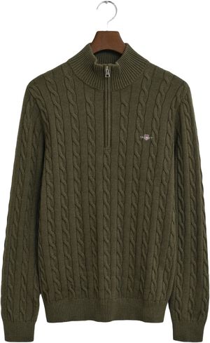 COTTON CABLE HALF ZIP