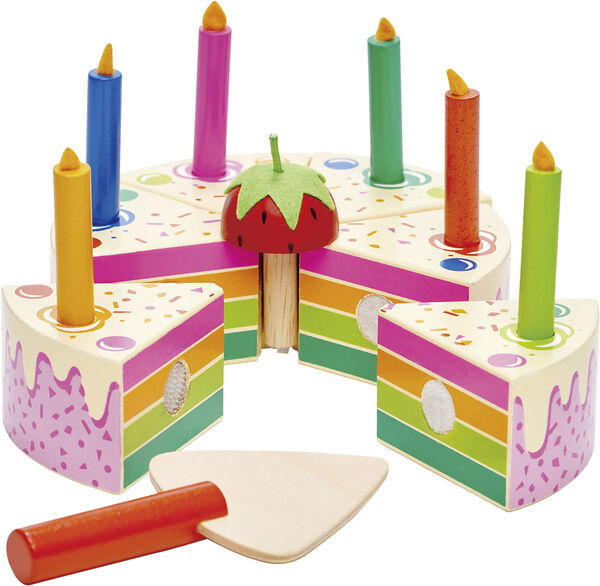 Tender Leaf - Lagkage med lys - Regnbue