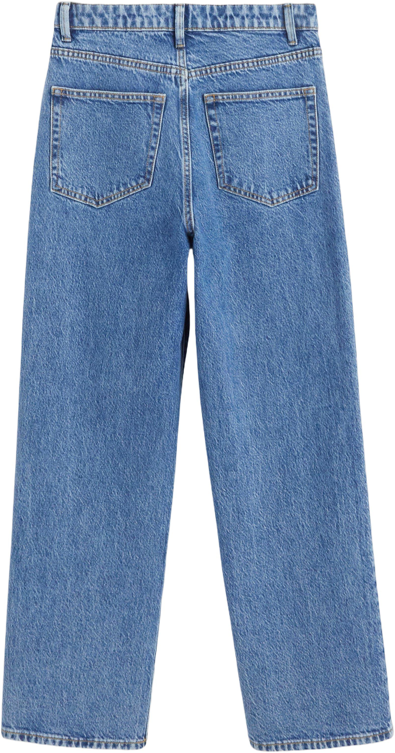 High waist jeans in cotton denim wi