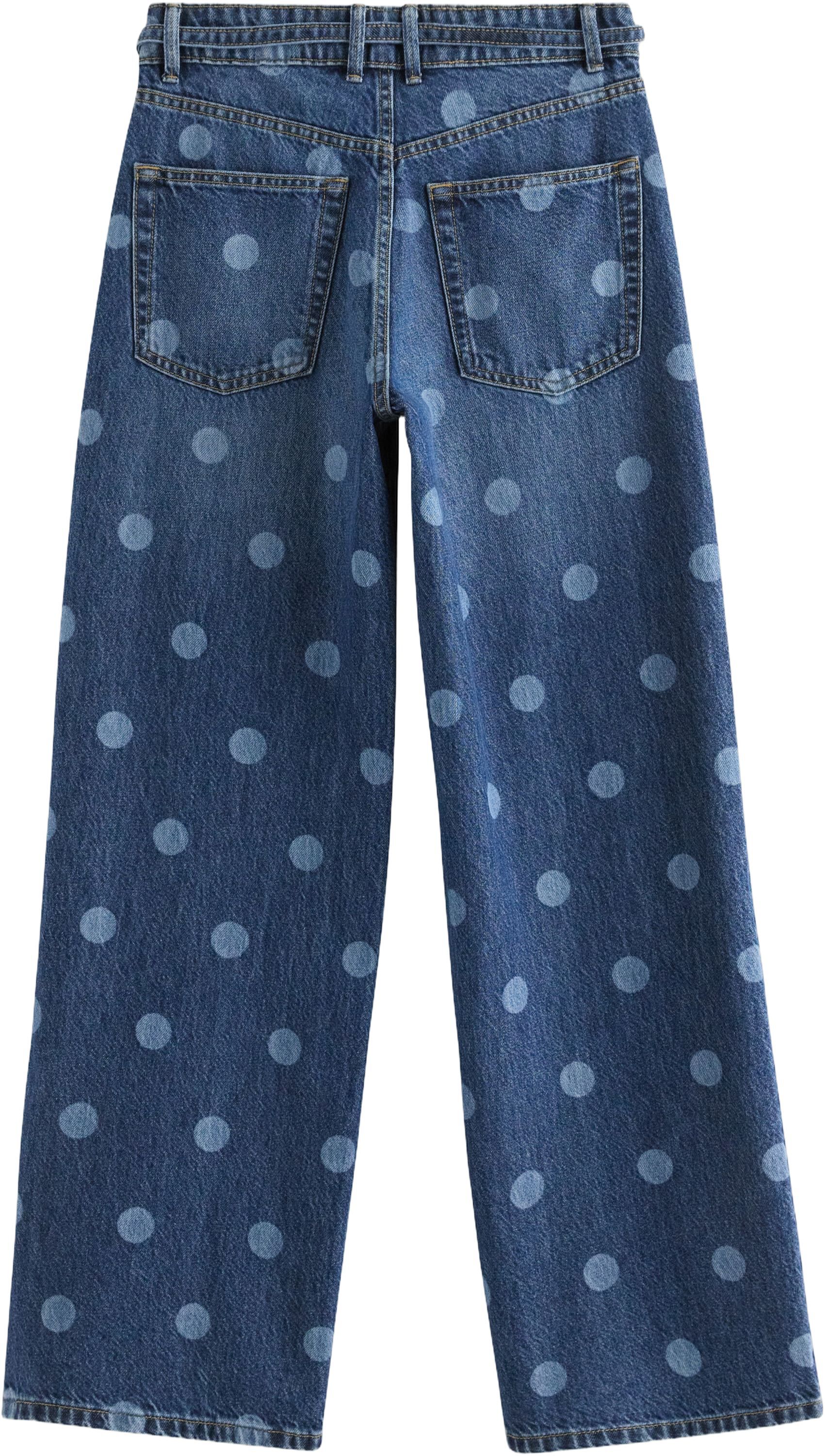 Midtaljede jeans i bomuldsdenim med