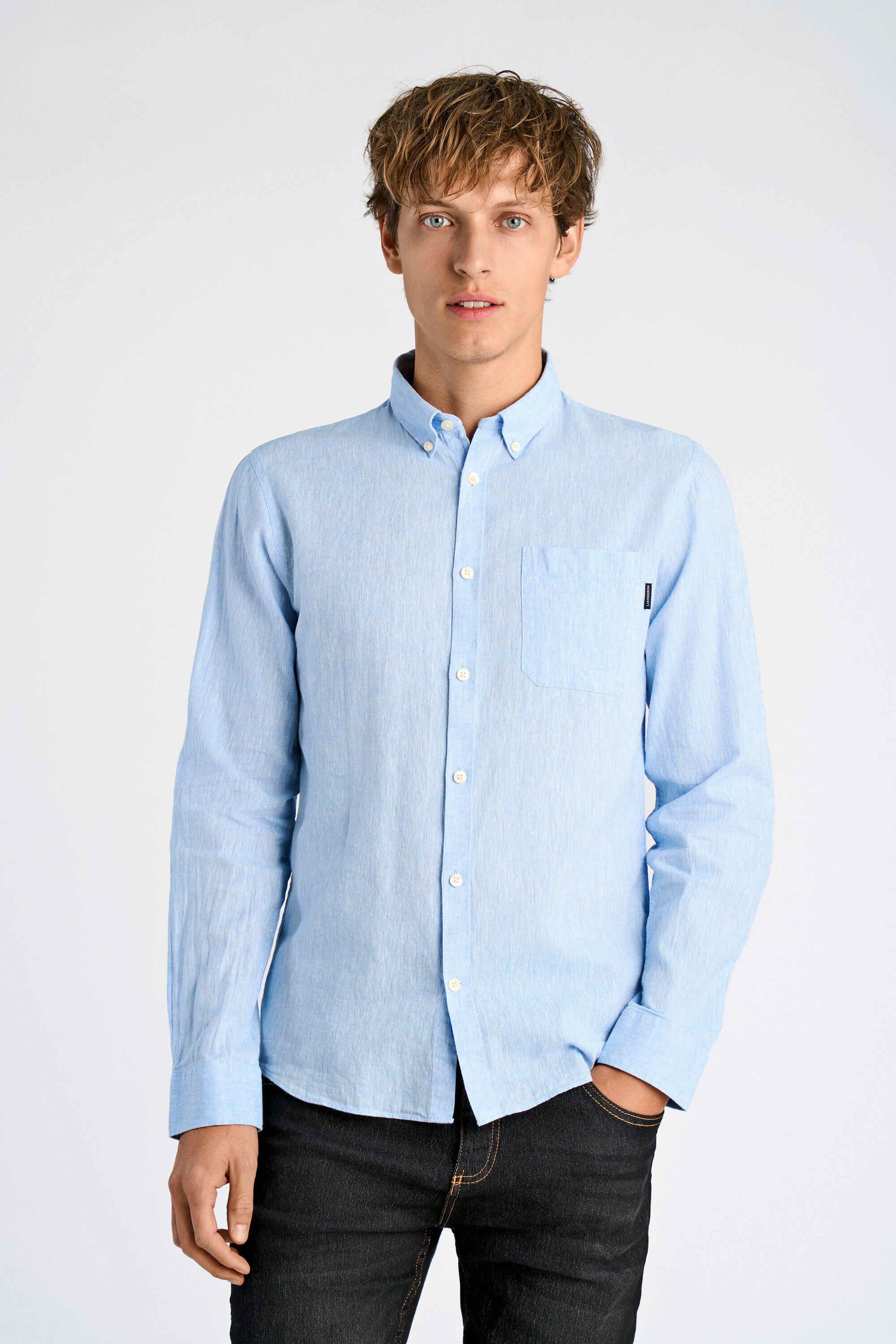 Cotton/linen shirt L/S